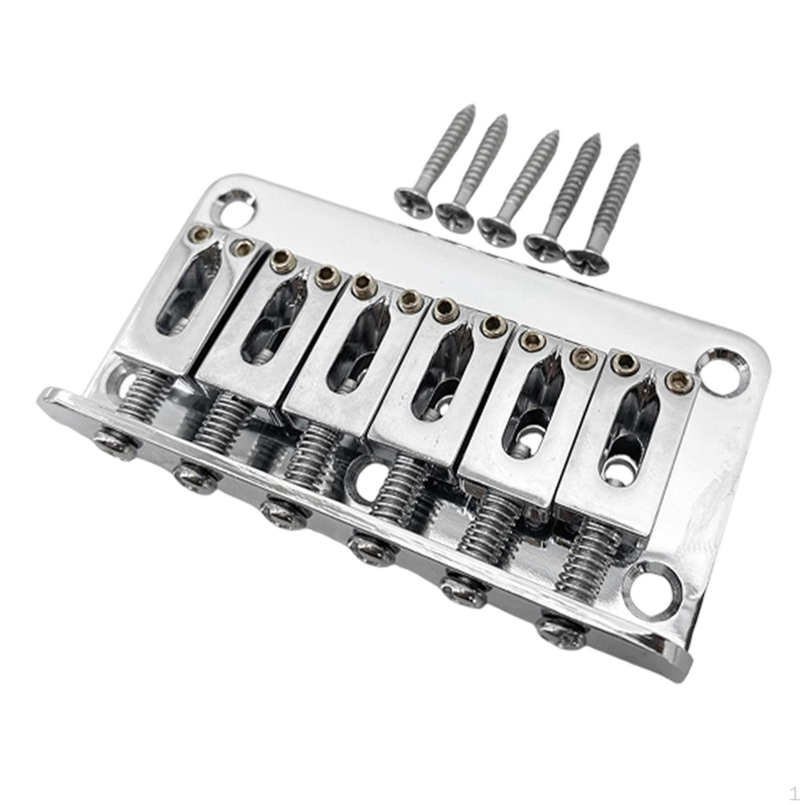 

Металлический хардтейл бридж на 6 струн 7,6 см Запасной гитарный хвостовик с крепежным винтом для живых выступлений