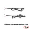 Copper USB Single Male Head Two Core Charging Cable Four Core Data Cable USB Connection Cable Tin Supply Cable Extension Cable