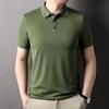 New Middle-aged Men's Short-sleeved T-shirt Summer Half-sleeved Thin Base Shirt Loose Big Size Dad Polo Shirt