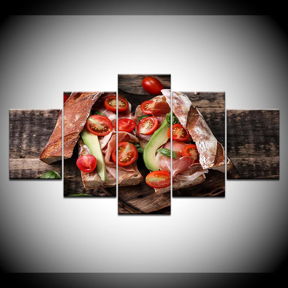 The dish picture for kitchen 5 Piece HD Wallpapers Art Canvas Print modern Poster Modular art painting Living Room Home Decor