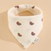 Organic Cotton Crepe Baby Drool Bib and Triangle Scarf