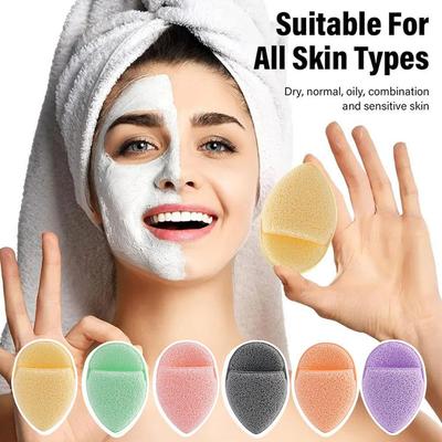 Natural Exfoliating Face Wash Cleansing Puff Flutter To Sponge Tool Black Facial Sponges Headband Clean Deep Remover Cosmet N2Y7