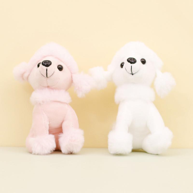 Adorable Plush Poodle Keychain Teddy Dog Charm Bag Accessory Cute Puppy Clip