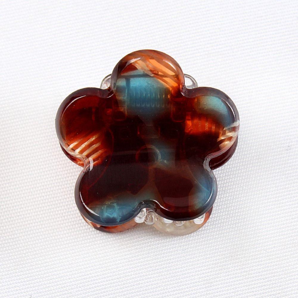 4 Pcs Flower Shape Geometric Hair Claw PVC Crab Claw Clips Fashion Kids Barrettes Daily Wear