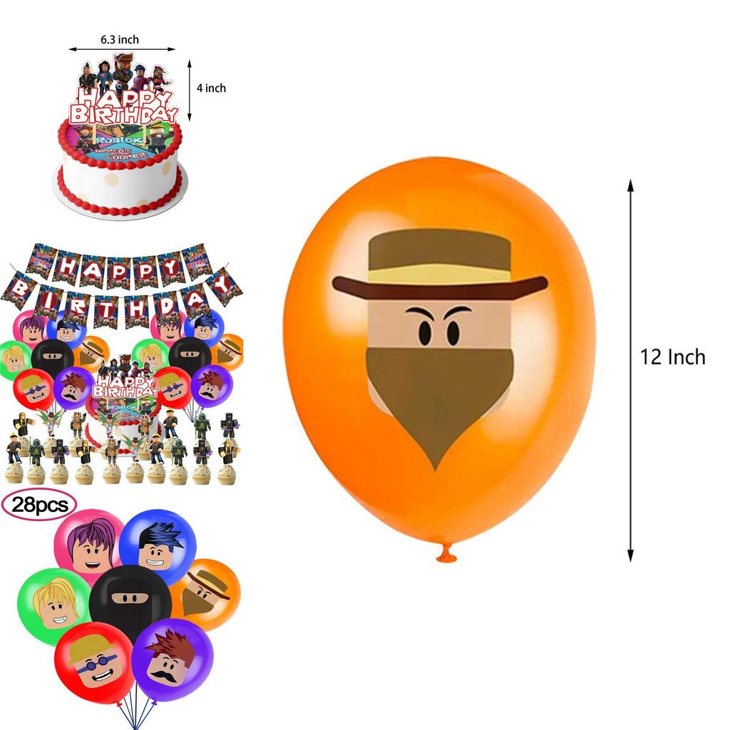 Perfectly Designed Roblox Birthday Party Decor Set For Boys With Latex Balloons