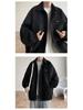 Men's Suede Velvet Jacket: Spring/Autumn Casual Loose Lapel for Cool Street Style Teens
