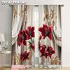 2pc,   Curtains Flower Versatile Polyester Fabric,Without Electricity Birthday Party for Holiday Family Party Decorations