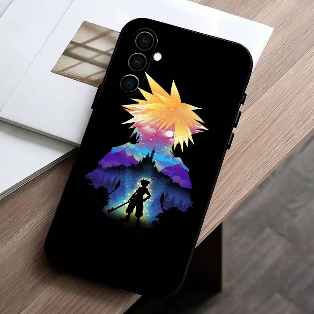 KH-Kingdoms Hearts G-Game Phone Case Black Silicone Soft For Samsung Galaxy A73,A72,A71,A70,A53,A52,A51