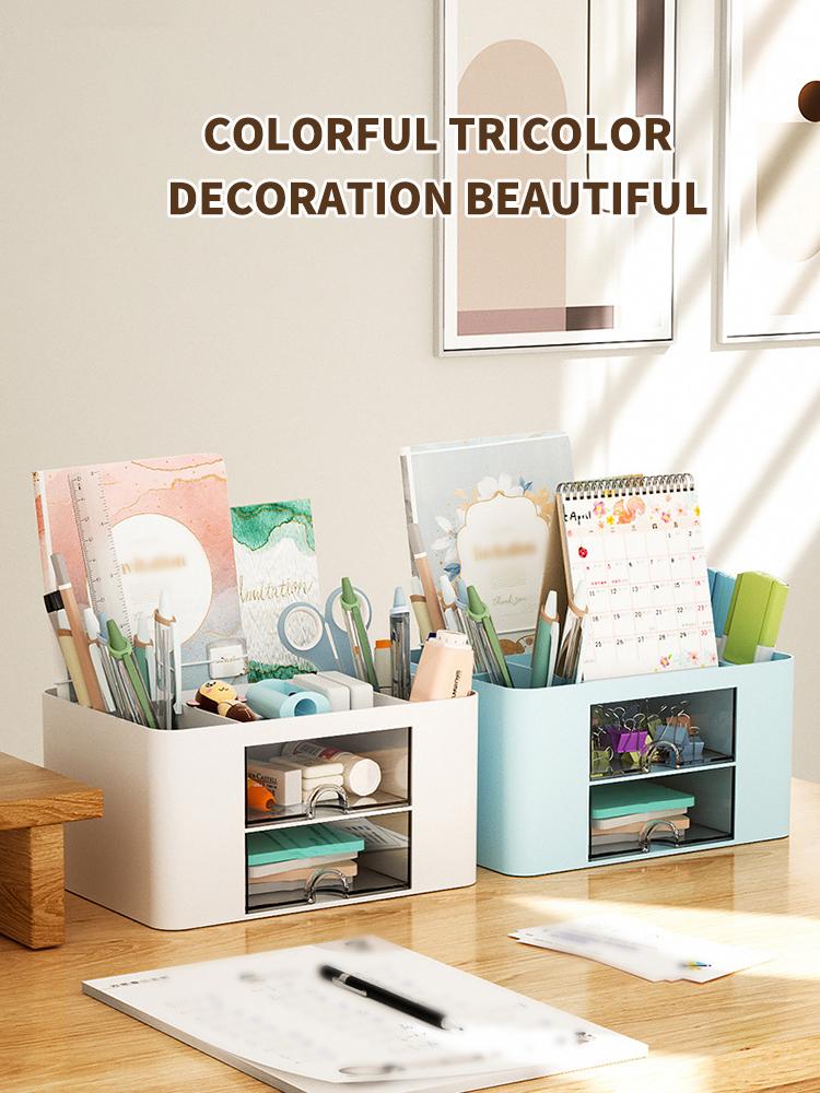 Stationery Storage Box, Student Dormitory Desktop, Ins Style Pen Holder, Drawer Style Storage Box