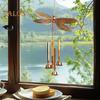 Vintage Dragonfly Wind Chime Weather-proof Indoor Outdoor Garden Patio Metal Dragonfly Hanging Wind Bell Decoration Ornament