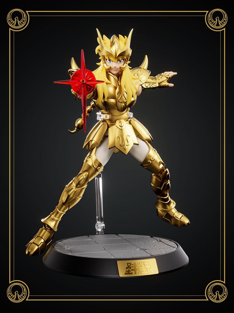 Saint Seiya Action Figure Milo Mu Aiolia Gold Zodiac Signs PVC Assemble Figure Amine Kids Toy Collection Gift
