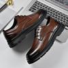Fashion Outdoor Sneakers Mens Dress Shoes Retro Male Leather Business Male Baroque Shoes Casual Mens Oxford Work Footwear