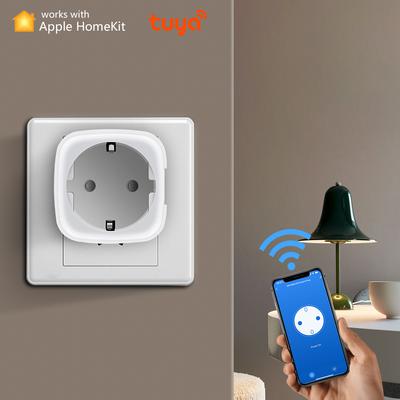 16A Apple-zertifizierte EU-Smart-Steckdose WiFi Smart Plug Outlet Tuya Smart Life App-Steuerung Zeitschaltuhr für Apple Homekit Alexa Google Home