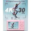 Digital Camera - 4K 64MP Digital Cameras for Photography - UHD Autofocus Point and Shoot Small Camera for Kids - Portable Compact Vlogging Camera