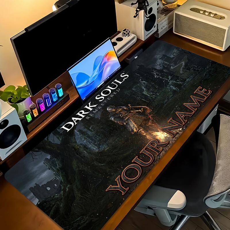 Custom Name Dark Souls Mouse Pad Large Gaming Table Cushion Non-slip Laptop Tablet Big Mousepad XXL Mat Mini PC Playmat With Lock edge_XIA
