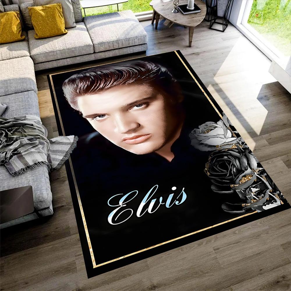 Elvis Presley Floor Mat Design for Foyer Outdoor Game Room Living Rooms Antislip Carpet Office Home Decor Spiritual Gift