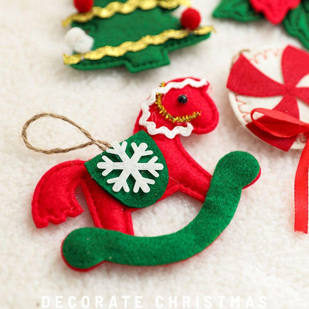 Artificial Flower Felt Christmas Tree Pendant Puppy Christmas Tree Decorations  New Year