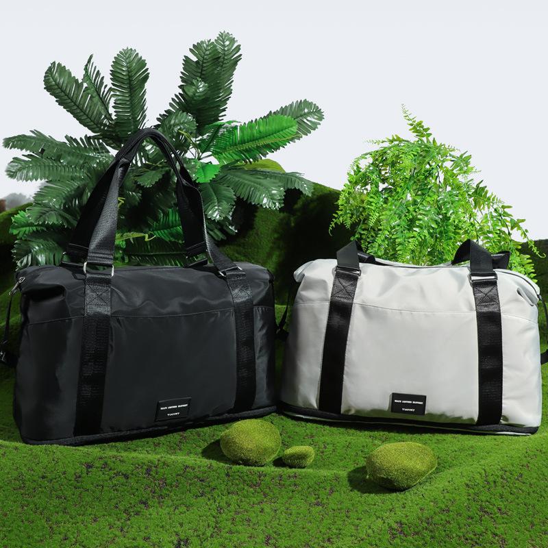 Reisetasche Faltbare Aufbewahrung Außen Die Großvolumige Multifunktionale Reisetasche Kann auf Die Stange Der Tasche Aufgesetzt Werden