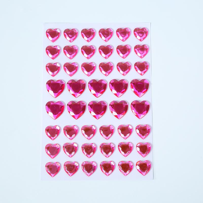 

Valentine s Day Heart Gemstone Stickers: DIY Crystal Face & Journal Decoration