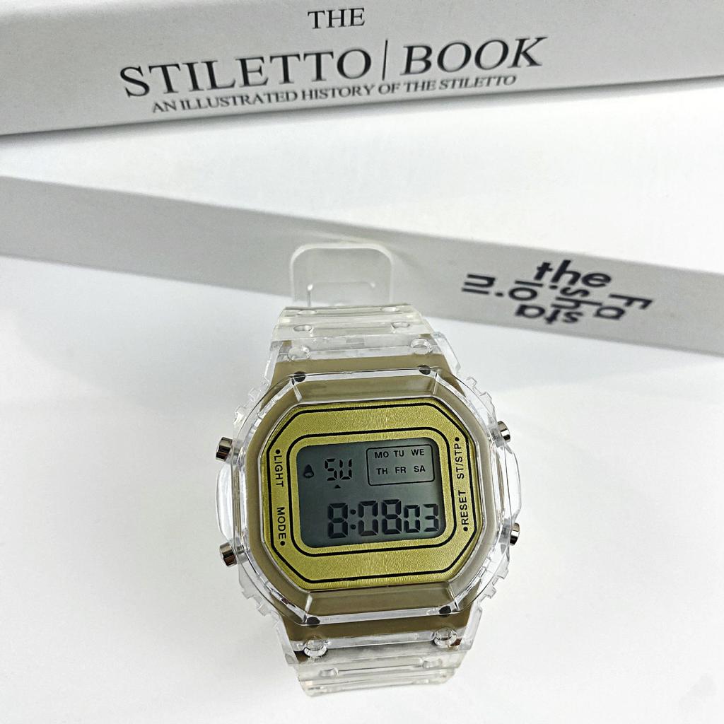 Unicorn Transparent Electronic Watch Female Simple Sports Junior High School Student Male And Female Harajuku College Style