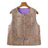 Elegante Gilet Jacquard Robusto in Stile Cinese con Bottone a Rana