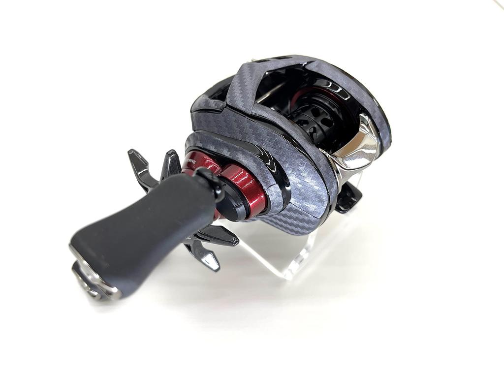 CUSTOM YOROI 21 Gekkabijin AIRTW Custom Scratch Baitcasting Reel Customization SEAT.JP Decal, Protection, (Silver, Left-Handed)