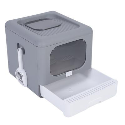 Foldable Cat Litter Box Large Size Top Entry Anti Splashing Enclosed Kitty Litter Box for Home