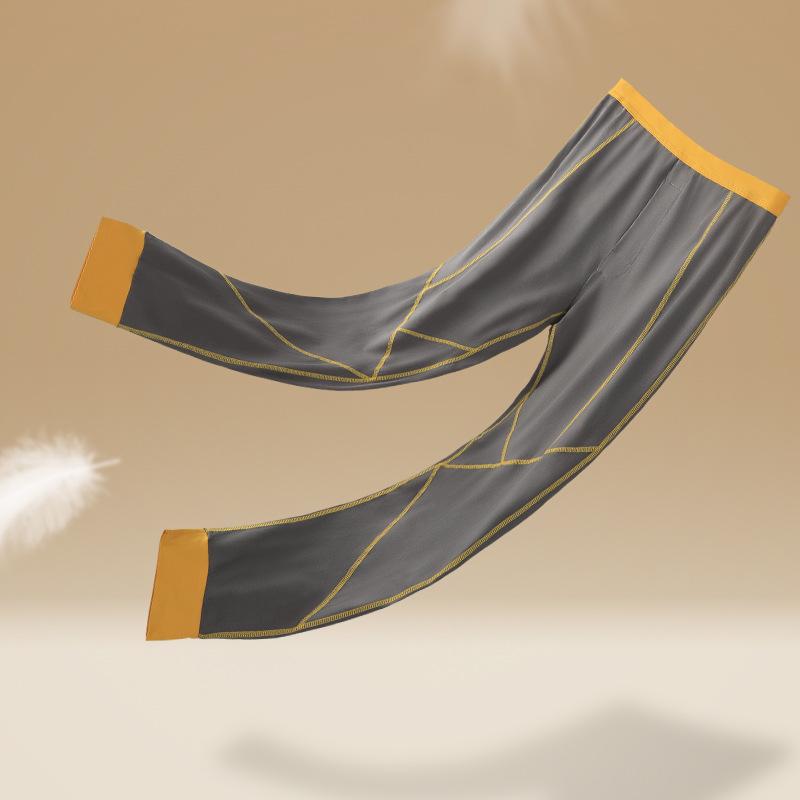 Pánské úzké kalhoty z bavlny a vlny - Hřejivé, lehké spodky pro podzimní/zimní trendy