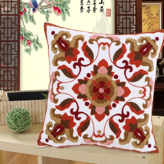 Cotton Embroidery Sofa Cushion Cover Cartoon Pillow Bed Bedside Pillow