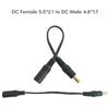 5V-12V DC5.5 x 2.1mm to DC2.5x0.7mm/3.5x1.35mm/4.0x1.7mm/4.8x1.7mm/5.5x2.5mm Power Cable Female to Male Adapter Cord