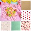 50Pcs Food Grade Baking Wax Paper Strawberry & Floral Patterned Paper Squares Non-Stick Cake Burger Chips Wrapping Papers