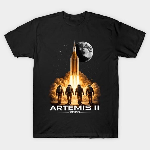 Artemis II 2026 Rocket Launch Shirt Space Astronaut Moon Mission, Unisex Tshirt XXL