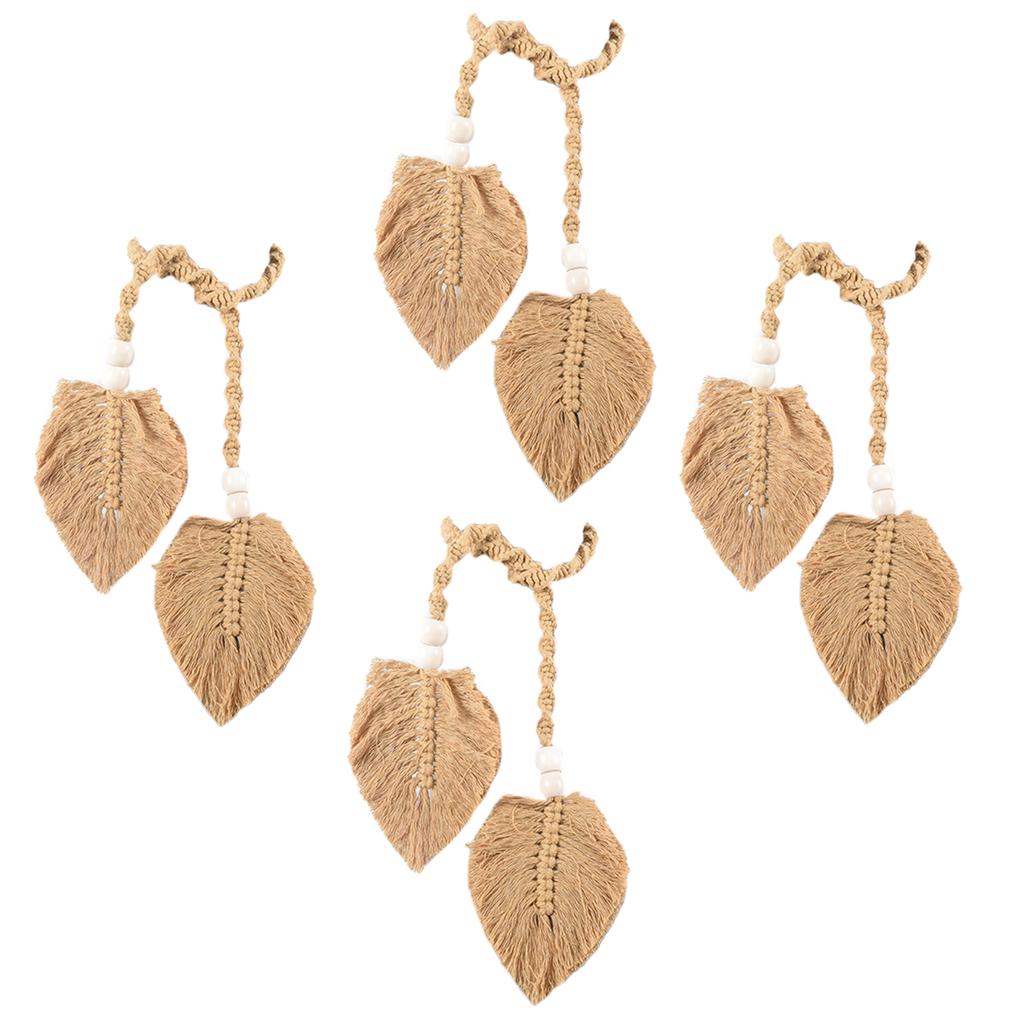 Sada 4 stahováků na záclony ve tvaru listu pro umělecké vylepšení místnosti Domácí dekorace