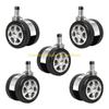 92MF 2.5Inch Office Chair Casters Shock Absorbing Smooth Rollers for Easy Movement