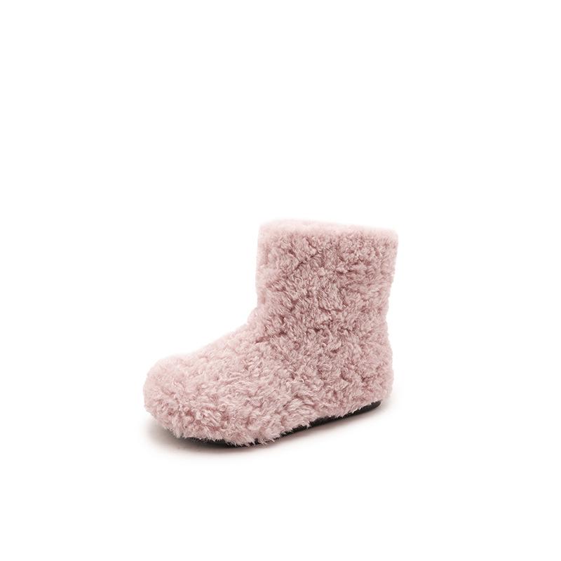 0Cm Korean Version Warm Snow Boots 0000 Winter New Velvet Birkenstock Cotton Shoes Comfortable Versatile Fluffy Shoes Short Boots