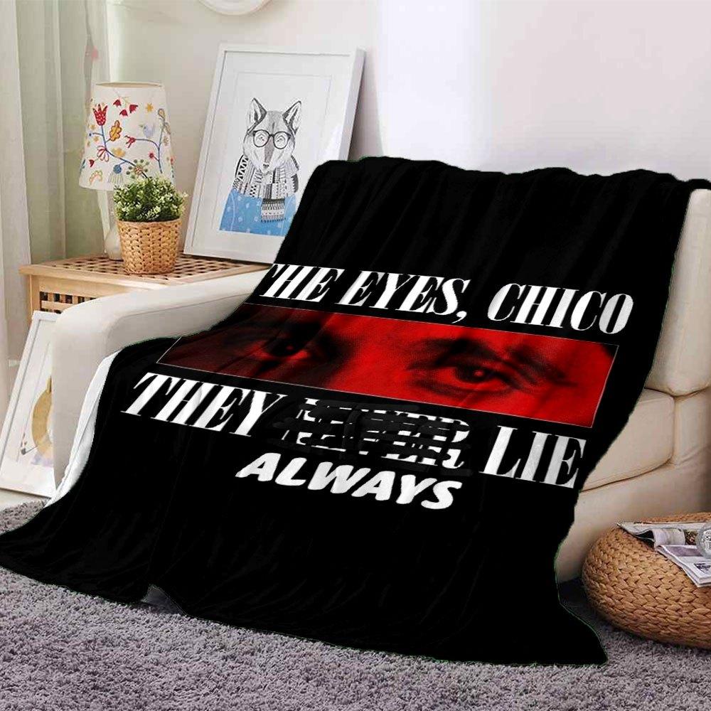

1pc Scarface-Inspired Flannel Blanket - Soft Cozy All-Season Throw for Bedroom, Sofa, Camping, Travel - Perfect Gift for Movie FansB85 80cmx120cm(31inx47in)