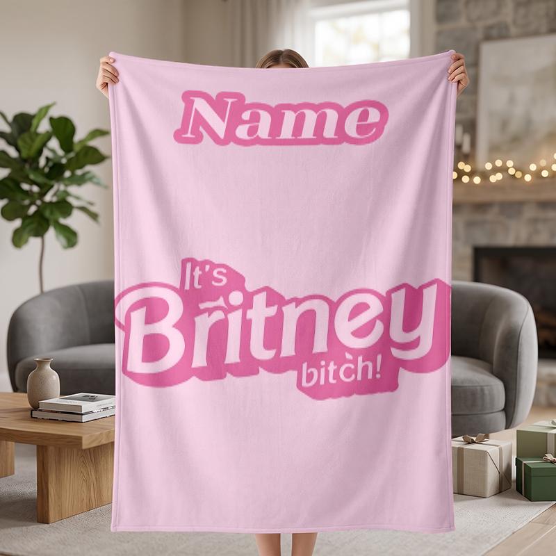 Britney Spears Custom Flannel Blankets Soft Warm Cozy Throws for Home Decor Holiday Gifts