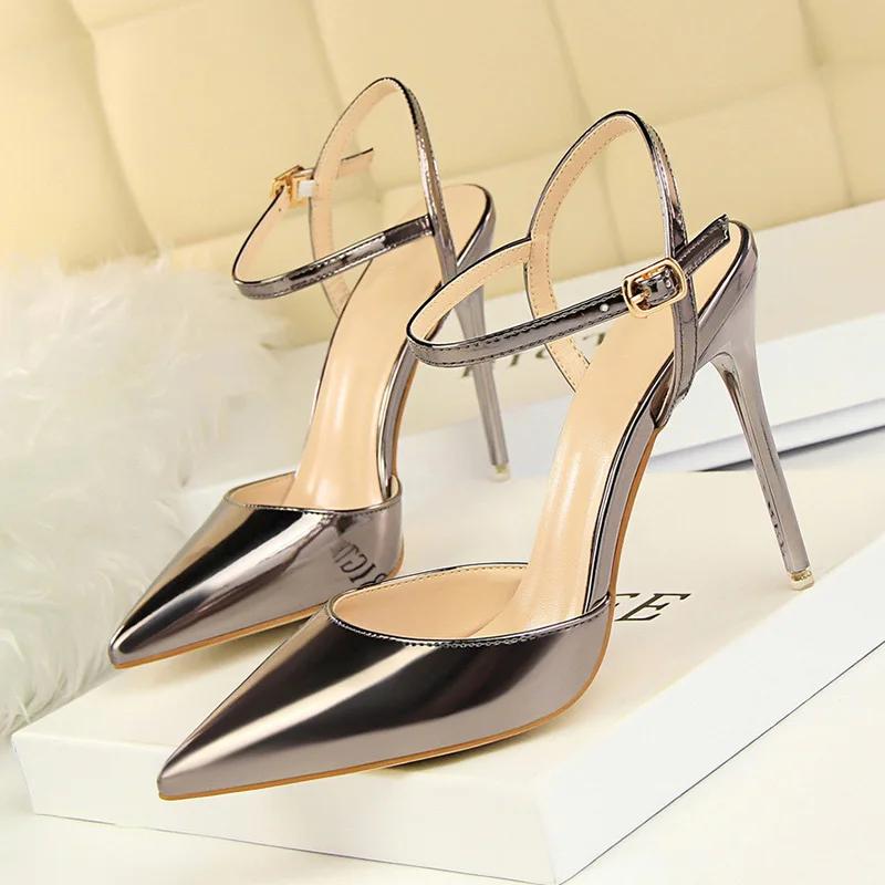 Summer Shoes Women High Heels Sandals Pointed Toe Fashion Ladies Party Shoes Modern Super High Heel 10.5cm