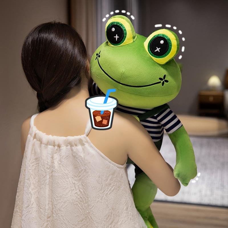 30/40/50cm Tegneserie Store Øyne Frosk Plysjdukke Pute Kjole Lange Ben Frosk Plysjleketøy Hjemmedekorasjon Varm Klem Gave til Gutter