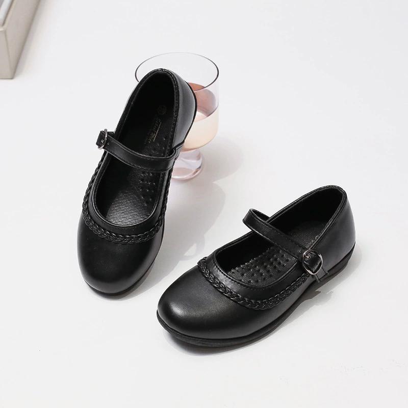 Children Leather Shoes for Girls Spring New Fashion Korean Style Soft Bottom Anti-slippery Versatile Chic Princess Shoes