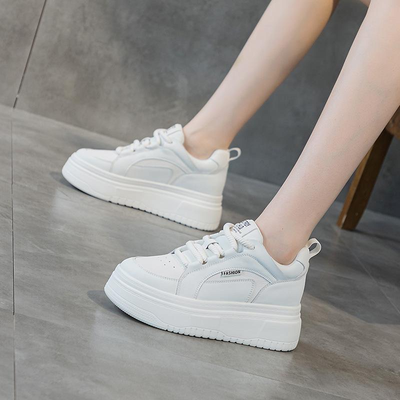 Little white shoes platform black and white casual shoes women's spring new versatile panda sports velvet muffin single shoes