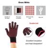 1 Pair Non-Slip Silicone BBQ Gloves for Kitchen Grill Camping and Cookware Heat Resistant Oven Gloves Cut Resistant