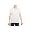 Nike Yoga Dri-Fit Casual Printed Short Sleeve T-Shirt Women Tops White DD2817-100
