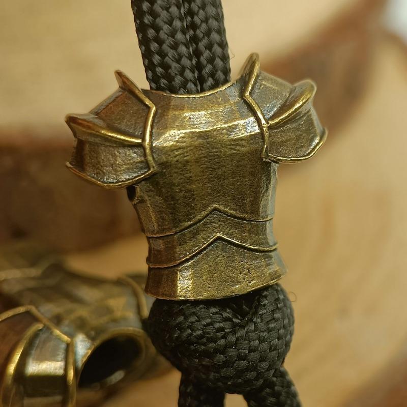 Koraliki do noża z mosiądzu pancernego DIY Plecione bransoletki Wisiorki Sznurek Akcesoria Zawieszki Narzędzie outdoorowe