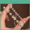 Light Luxury Zircon Pearl String Bracelet For Women With Stylish Butterfly Motif