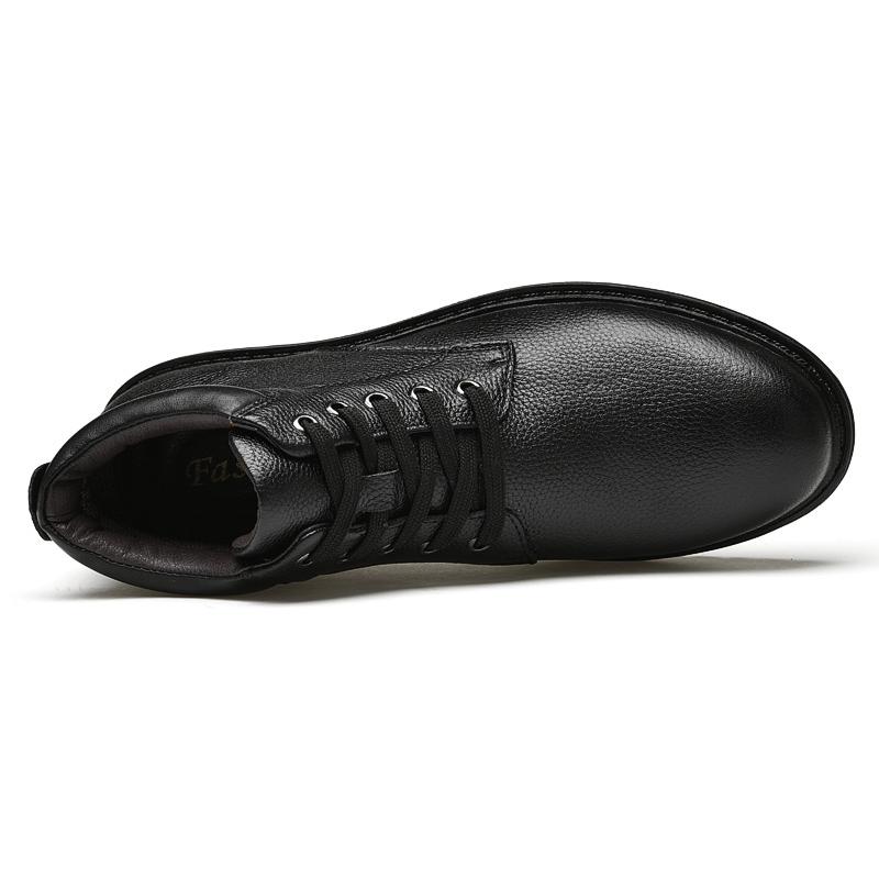 Fashion Famous Luxury Ankle Boots High Quality Mens Shoes Genuine Leather Casual Shoes Men Cow Leather Dress Warm Winter Boots for Men