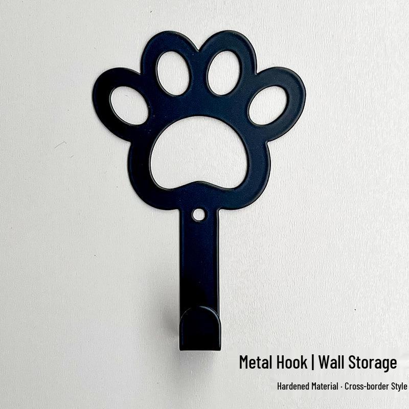 Cat Paw Print Wall Key Hook - Iron Art Home Decoration