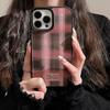 Girls Contrast Color Plaid for Apple 16 Mobile Phone Case 17promax Autumn and Winter Sweet Cool 11 for IPhone 13 Leather 12