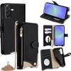 For Samsung Galaxy A36 5G Leather Case Wallet Stand Cover Irregular Tail Style with Chain Strap