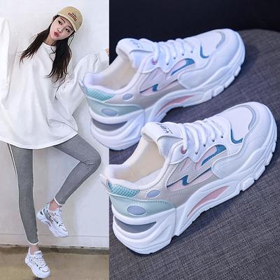 Dad Shoes Women's Ins Fashionable Summer New Mesh Shoes Breathable All-Match Casual White Sports Women's Shoes